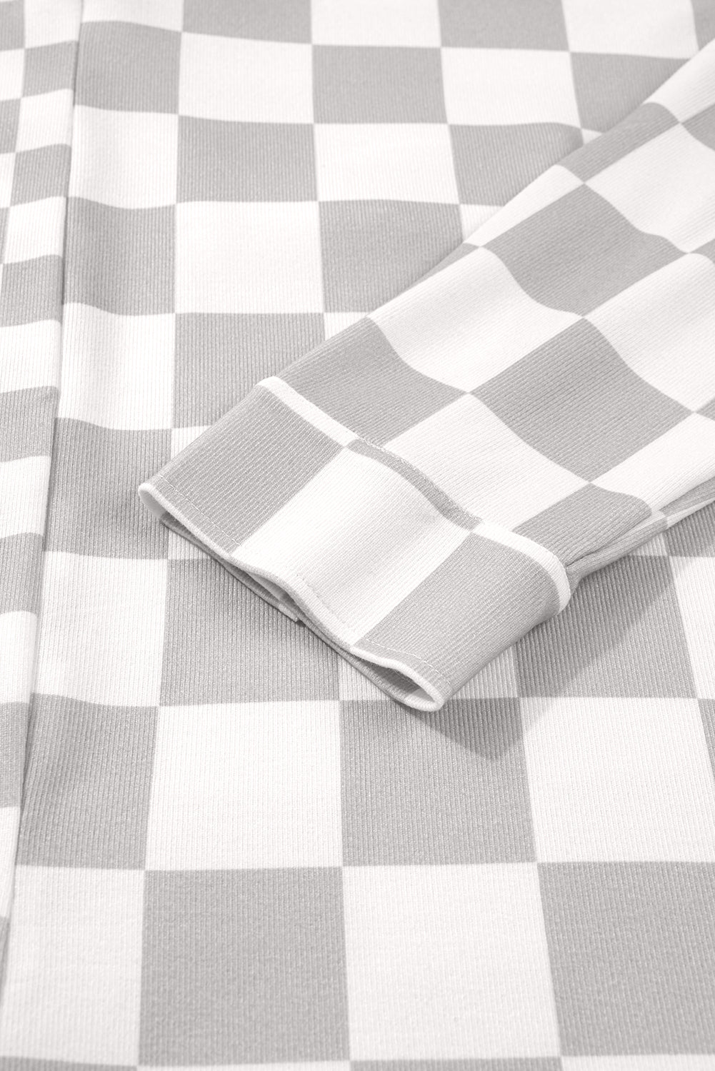 Khaki Checkered Button Down Casual Plus Size Jacket