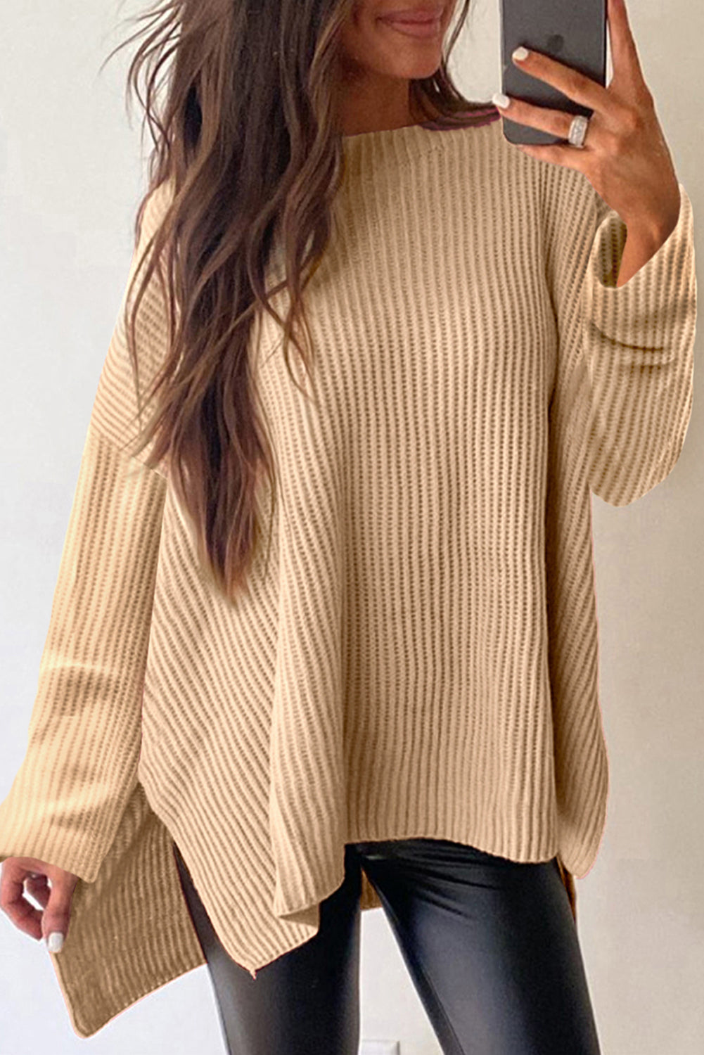 Oversized Apricot Side Slit