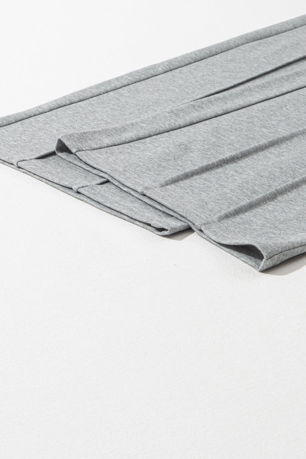 Black Seamed Drawstring High Waist Wide Leg Sweatpants