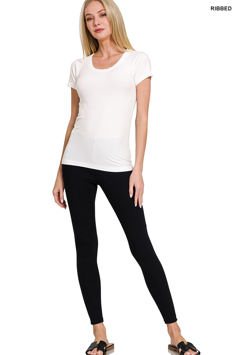 White Scoop Neck T-Shirt