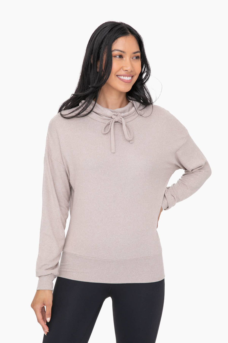Brushed Cowl neck Pullover