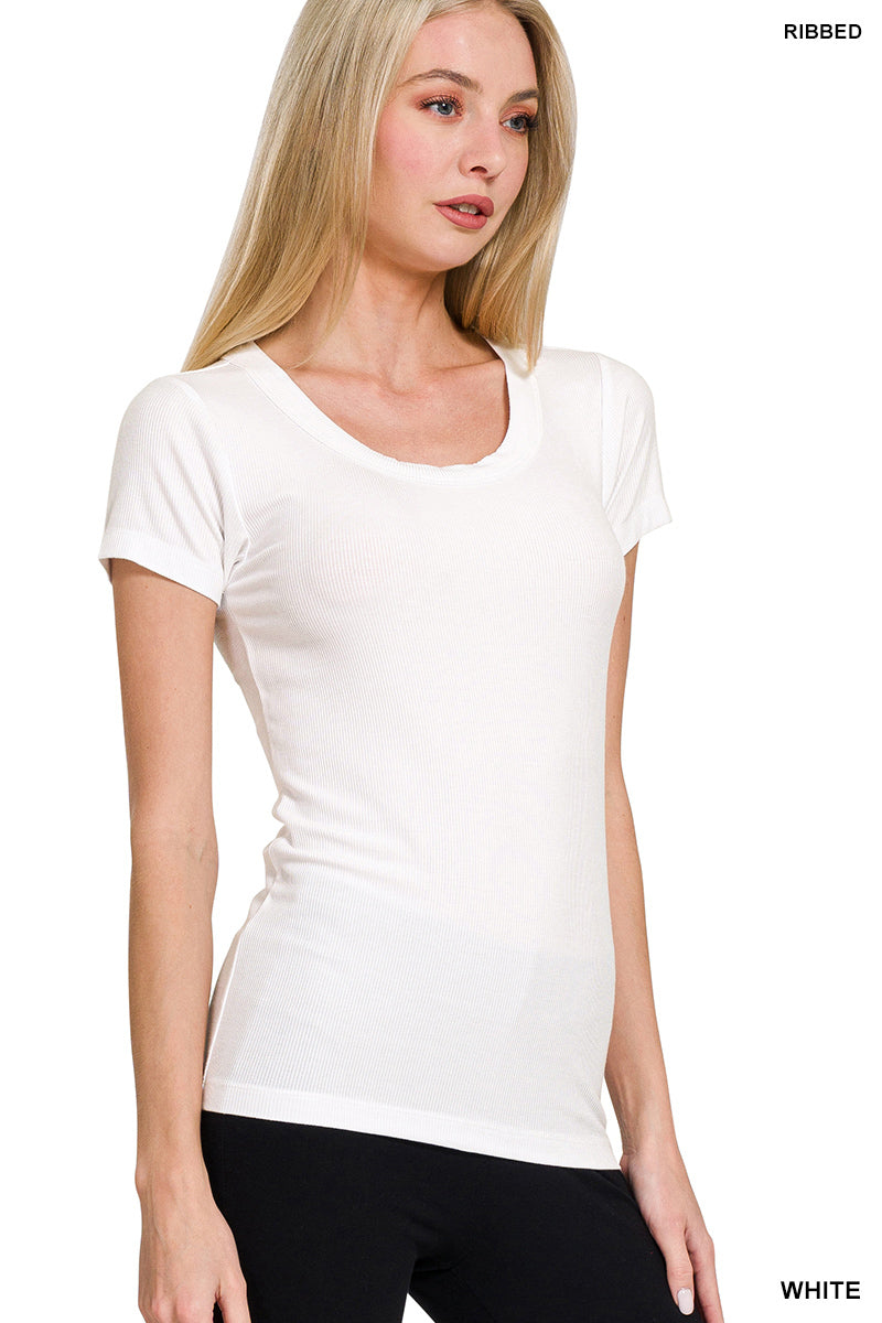 White Scoop Neck T-Shirt